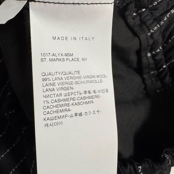 1017 ALYX 9SM Pinstripe Wool Blend Pants Made in Italy - Size M - Picture 11 of 16